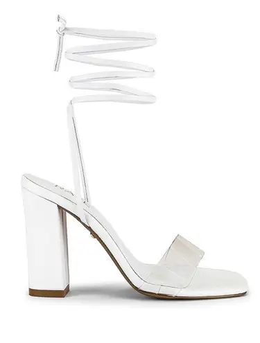 Raye Katya Strappy Tie Heel in White