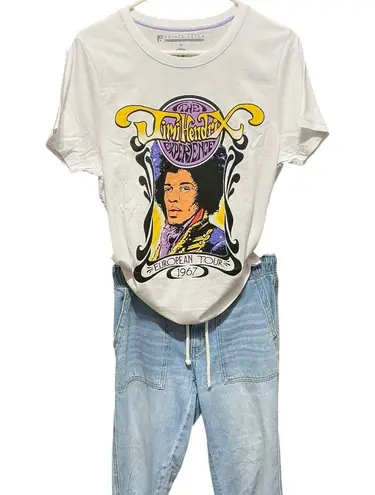 PRINCE PETER Jimi Hendrix European Tour Tee M 18.5” p2p White $60 Retail NWT Size M