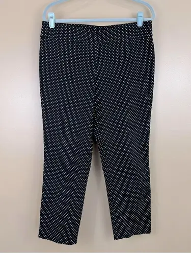 Counterparts Black and White Polka Dot Pull On Cropped Pants 16P