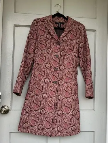 Nine West  JACKET Size 6 Print Brown Paisley Whimsy Cottagecore Blazer Overcoat