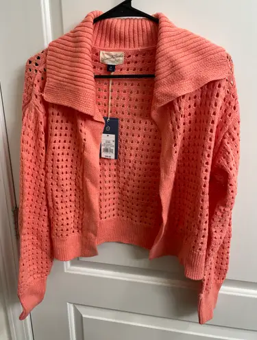 Universal Threads Universal Thread Pink Chunky Knit Cardigan