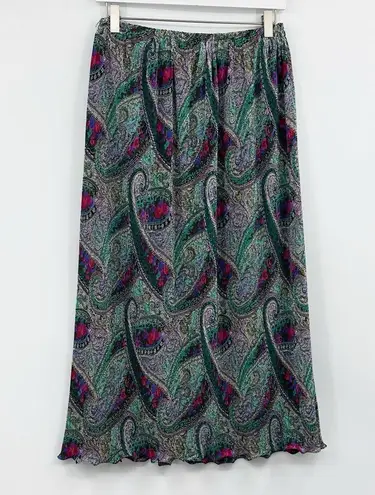 Vintage 90s Paisley Two Piece Set Skirt And Shirt Size Medium Early 90s