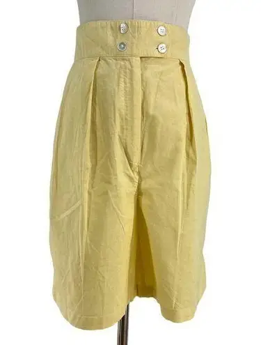 Nautica Vintage 80s  Shorts Butter Yellow Womens Cotton Deadstock