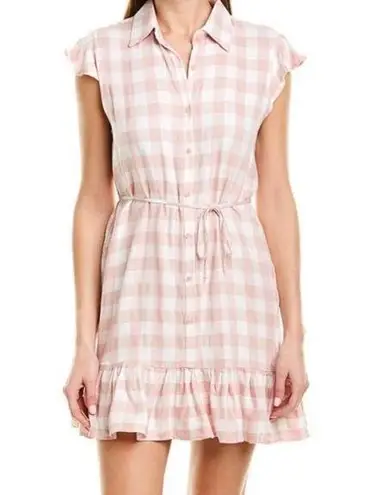 BB Dakota Pink Check Button up dress