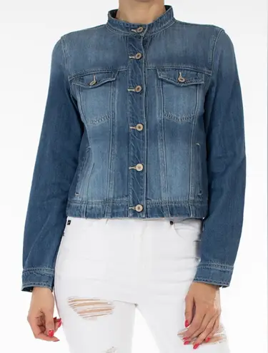 KanCan Classic Denim Jean Jacket Womens Medium Boho Preppy Pockets Blue