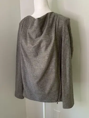 COS gray wool long sleeve cowlneck top size 4