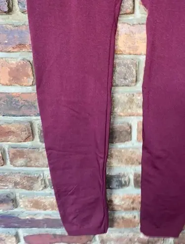 NWT Fabric & Fabric Dark Wine Leggings Women's One Size Red Size undefined