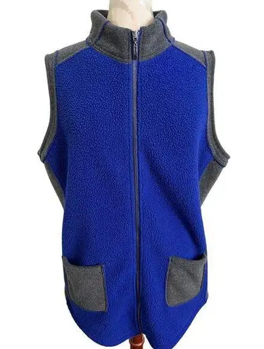 Susan Graver Weekend Faux Fur Colorblock Vest Large