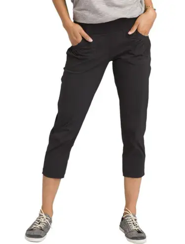 prAna Summit Capri Pants Black Large Hiking Travel Casual Pant Pull On Pants