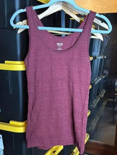 Y2K Mossimo Wine Burgundy Women's Textured Tank Top Size Medium Purple