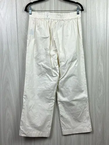 J. McLaughlin  Womens Hilla Pants Off White Wide Leg Pull On Nautical Cotton NEW