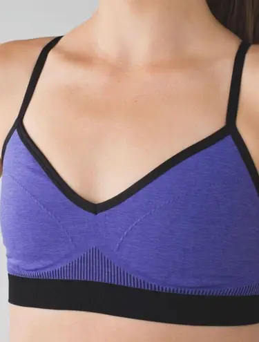 Lululemon  Hold Your Om Bra II Heathered Iris Flower Size XXS