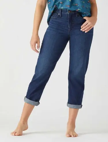 Duluth Women’s Daily Denim High Rise Relaxed Straight Leg Jeans Dark Wash NEW Blue Size 16
