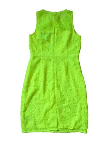 J.Crew NWT  Collection Lace Sheath in Neon Citron Yellow Sleeveless Dress 4 $148