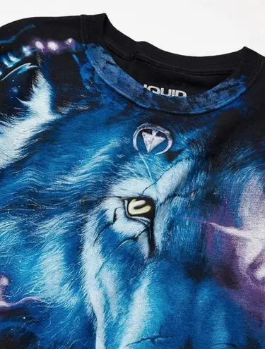 Liquid Blue Tribal Wolf T-shirt