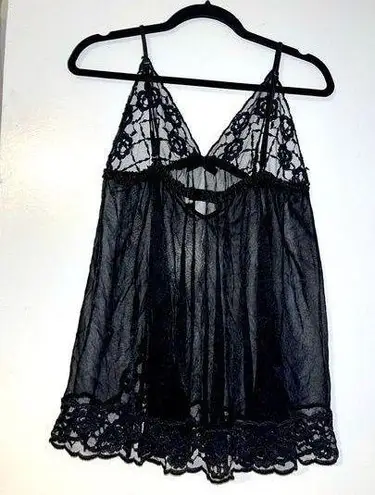 Frederick's of Hollywood Frederick’s of Hollywood Black Sheer Babydoll Negligee – Size XL Nightie