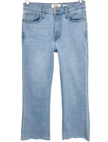 Letter To Juliet Womens Sicily Scissor Cut Jeans Cropped Flare Mid Rise Size 24 Blue