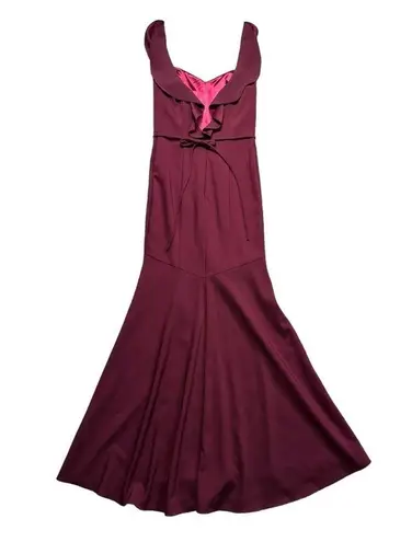 Theia Burgundy/ Maroon Sleeveless Formal Gown US8 Red Size 8