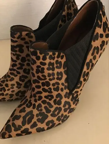 Rachel Roy women leopard print wedge Alexx boots US 6.5
