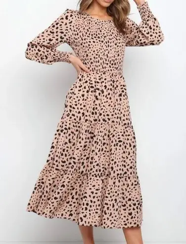 Petal and Pup NWT Women’s  Emley Dress Beige Cheetah Print Size XS