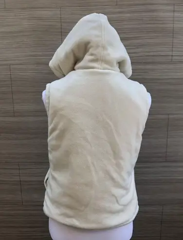 Reversible cheetah print hooded fleece vest Brown Size M