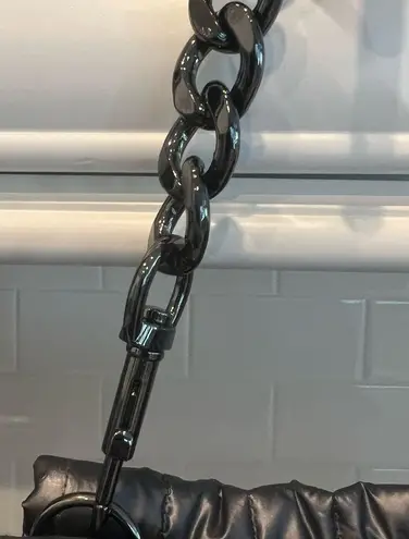 New Think Royln Nylon Quilted Tote Purse Carrington Pearl Latte Bag Silver