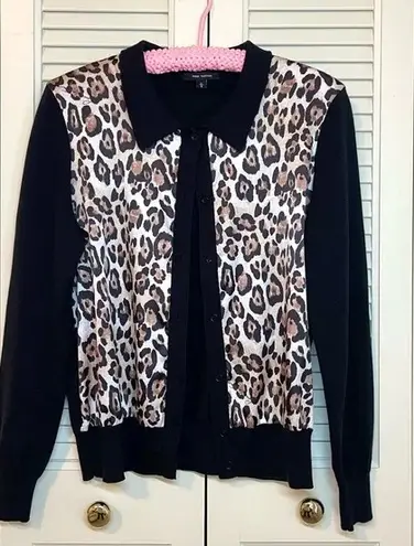 Pink Tartan Leopard Cardigan Sweater