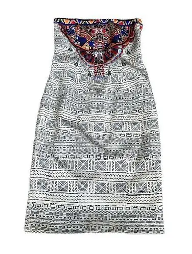 Camilla strapless dress with beaded neckline