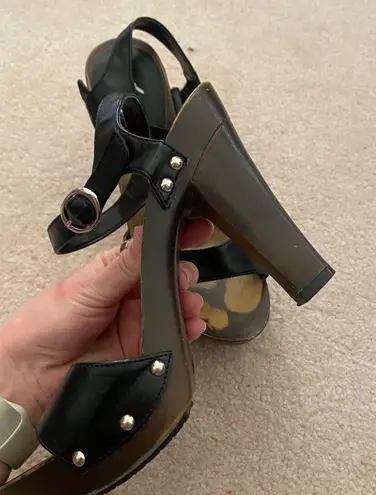 Black And Brown Studded Heels Size 8