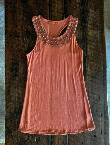 Ruby  Sky salmon/peachy/coral/orange color sleeveless halter style tank top