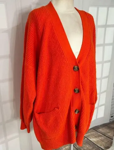 Aerie  Orange Soft & Cozy Oversized Cardigan Size M