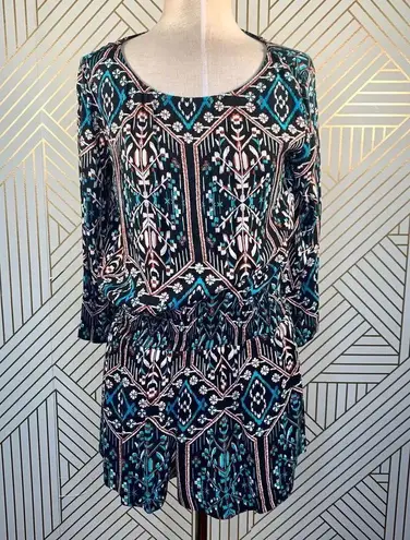 Ella Moss Flora Vista Romper Black Ikat Floral