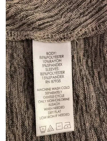 LOGO By Lori Goldstein Logo Lori Goldstein Size M Zip Front Cardigan Tunic Shacket Mixed Media Beige