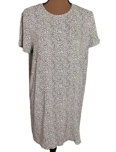 Jenni Kayne leopard viscose t-shirt dress size L