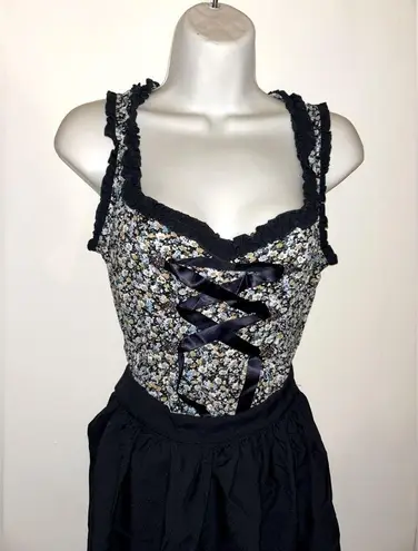 Revamped Adorable Cottagecore Woman’s lace up Corset Peasant Dress Small NWTS