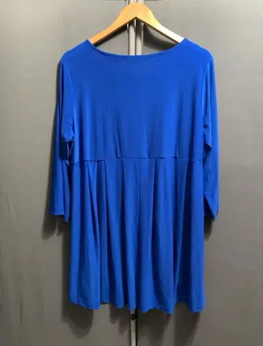 Nina Leonard Women's Blue Top 2XL plus