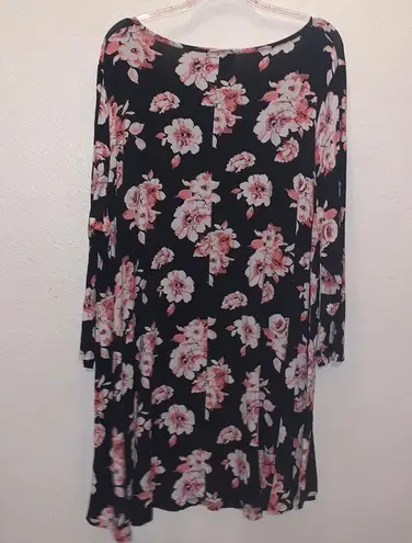 Larace clothing Larace V-Neck Loose Fit Flowy Long Sleeve Tunic Top Plus Size Women