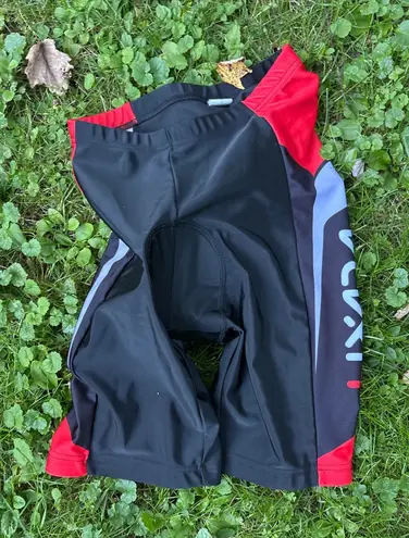 Liaxda Cycling Shorts Women's Padded Bike Bicycle Biking Shorts Red Black Small