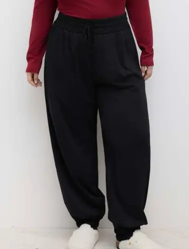 Cider Black Jersey Knit Drawstring Jogger Pants