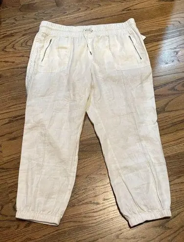 Athleta  Women's Cabo Linen Jogger-Calla Lilly White- Plus Size 20 NWT Drawstring - Image 1