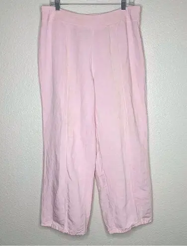 Jones Wear  Linen Blend Women’s Size 16 Baby Pink Crop Pants