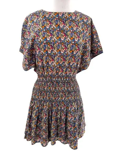 Apiece Apart Women's Black Mana Floral Print Mini Dress Size XS