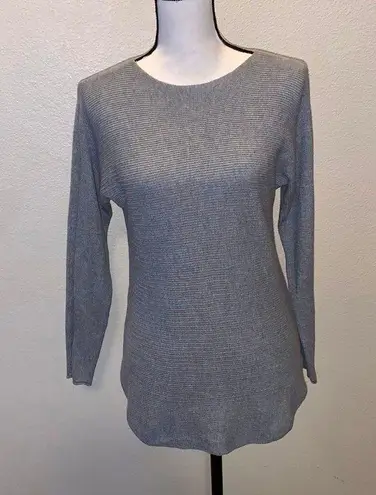 Joan Vass Vass cashmere blend tight knit sweater Grey