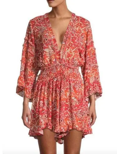 IRO Floral Print Lightweight Romper Red Womens Size FR 36 US 4