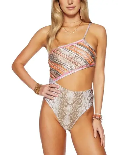 Ramy Brook Printed Cassia Cut Out One Piece Swimsuit Size XS NEW