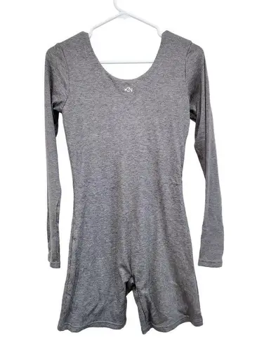 Klassy Network  Long Sleeve Jumper Romper Gray Grey Brami Built In Bra Size M