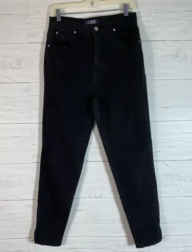 L.A. Blues Vintage black high waisted jeans stretchy, 30"X28"