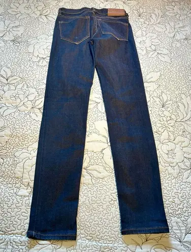 ALL SAINTS Mast Exposed Button Fly Skinny Ankle Dark Blue Stretch Jeans Sz 25