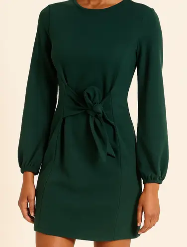 Tobrief Green Long Sleeve Tie Front Mini Dress Size Small NWT