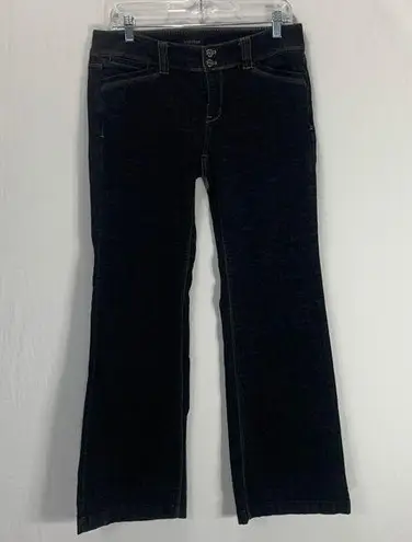 White House | Black Market WHBM Noir Denim Dark Wash Trouser Leg Lightweight Jeans Size 8 Regular